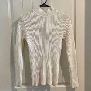 Turtle neck white top